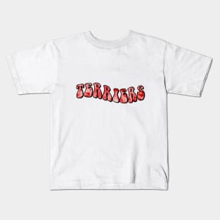 bostn tie dye terriers Kids T-Shirt